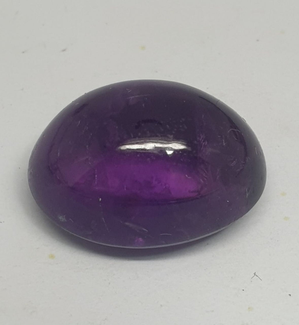 Cabochon ovale d'améthyste africaine de qualité supérieure AAA, couleur profonde, 18,5 x 14 mm, 19,5 carats