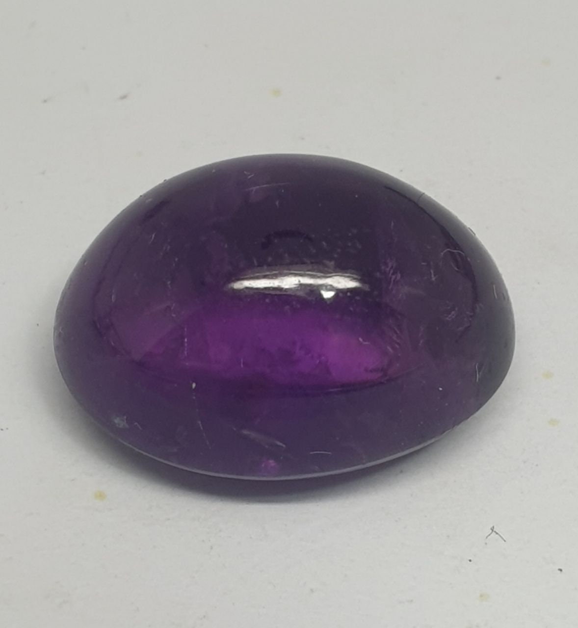 Cabochon ovale d'améthyste africaine de qualité supérieure AAA, couleur profonde, 18,5 x 14 mm, 19,5 carats