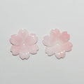 Pendentif feuille en coquillage rose naturel (1 paire) 20 mm