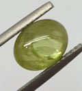 Green Sphene Titanite  Cabochon 9.3x7.3mm 2.85 ct-  Gemstone With Lot  Natural Dispersion- Rare Gemstone- Designer
