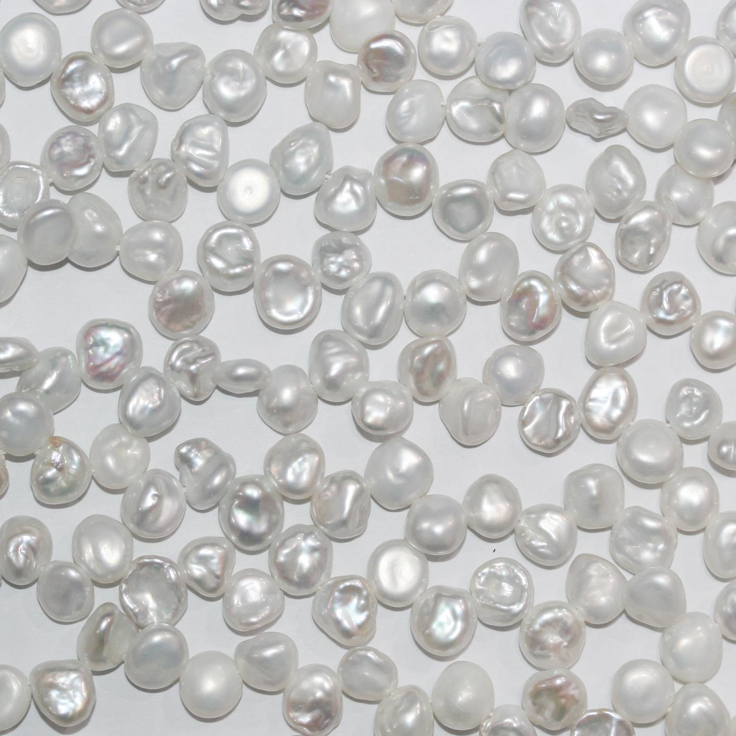 Perles baroques d'eau douce St 16" (environ 7-7,5 mm) - Collier de 40 cm - Perles naturelles à prix de gros