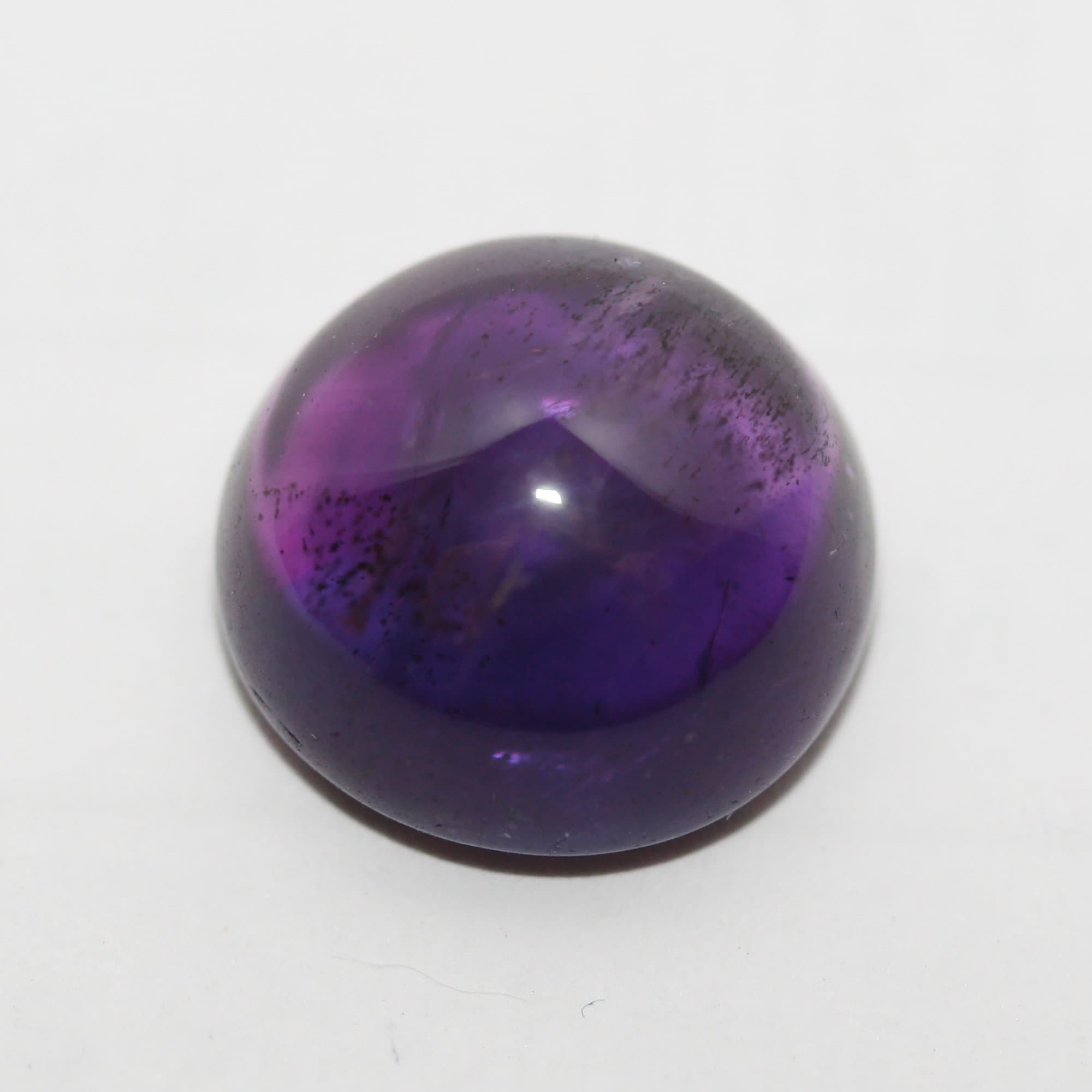 Amethyst Round Cabochon 12mm.(7ct.).