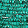 Rondelle lisse turquoise naturelle 15" (8 x 6 mm) - Fil de 38 cm