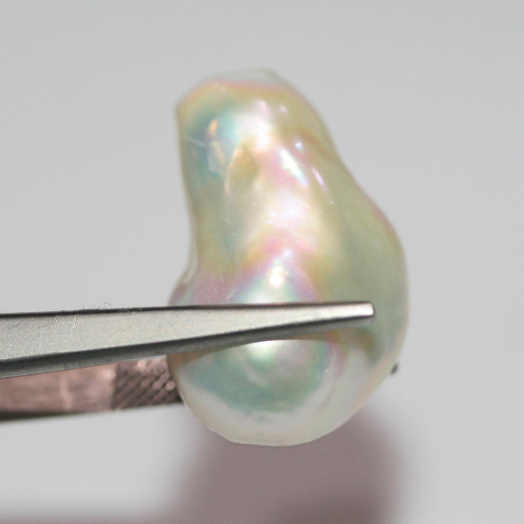 1 Pair High Cultured Barroque Pearl 24x16mm.Approx.-Without Drill. Round Natural  Pearl-Price Per 1 Pair