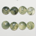 Lote de 8 cabujones redondos de prehnita de 13 mm (8 piezas)