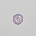 Pendentif disque en quartz violet lisse en forme de beignet 17-18 mm.