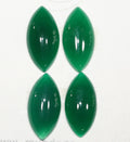 4 Pcs Green Agate Marquis Cabochon 26X13mm (4 pcs).