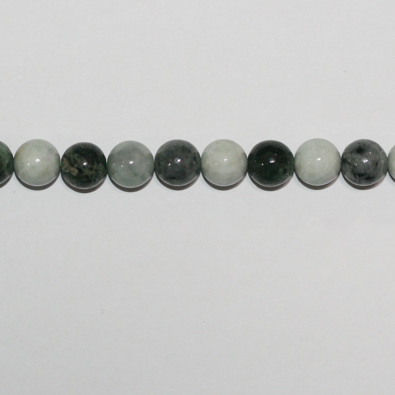 Perles rondes lisses en jade de Sainte-Birmanie, 15 pouces, 8 mm - Fil de 39 cm.