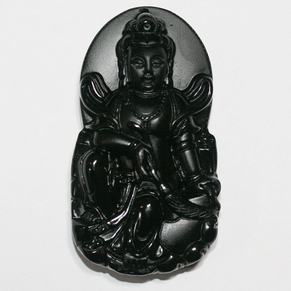 Pendentif en obsidienne 65x35mm