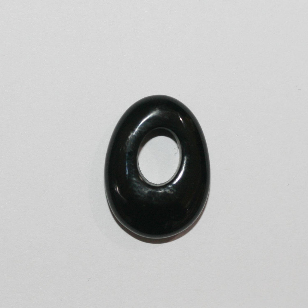 Pendentif ovale lisse en onyx 20x15mm.