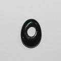 Pendentif ovale lisse en onyx 20x15mm.