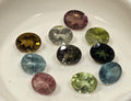 Lote de turmalina multicolor facetada ovalada de 5 x 4 mm (10 unidades) Gemas naturales genuinas