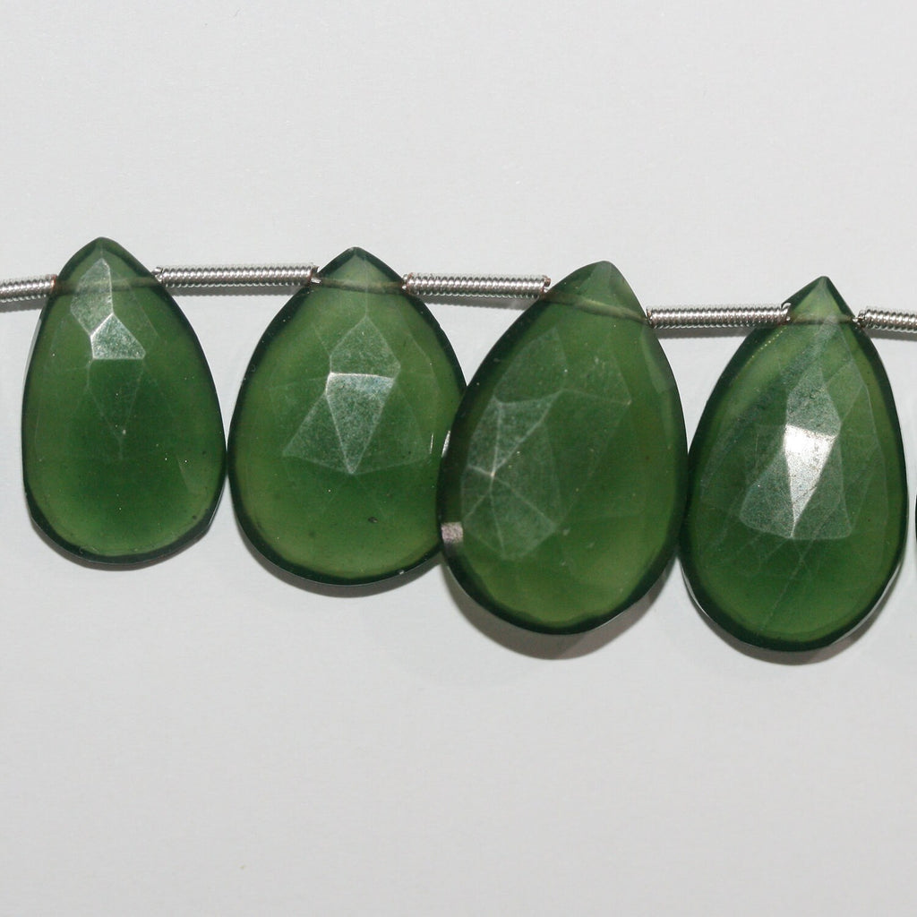 Perles en forme de goutte à facettes graduées St Serpentine 8" 20x13-24x15mm.Environ - Fil 20cm.