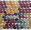 15" St Multi Sapphire Ovale Lisse 10x5mm.-Bring 38cm.