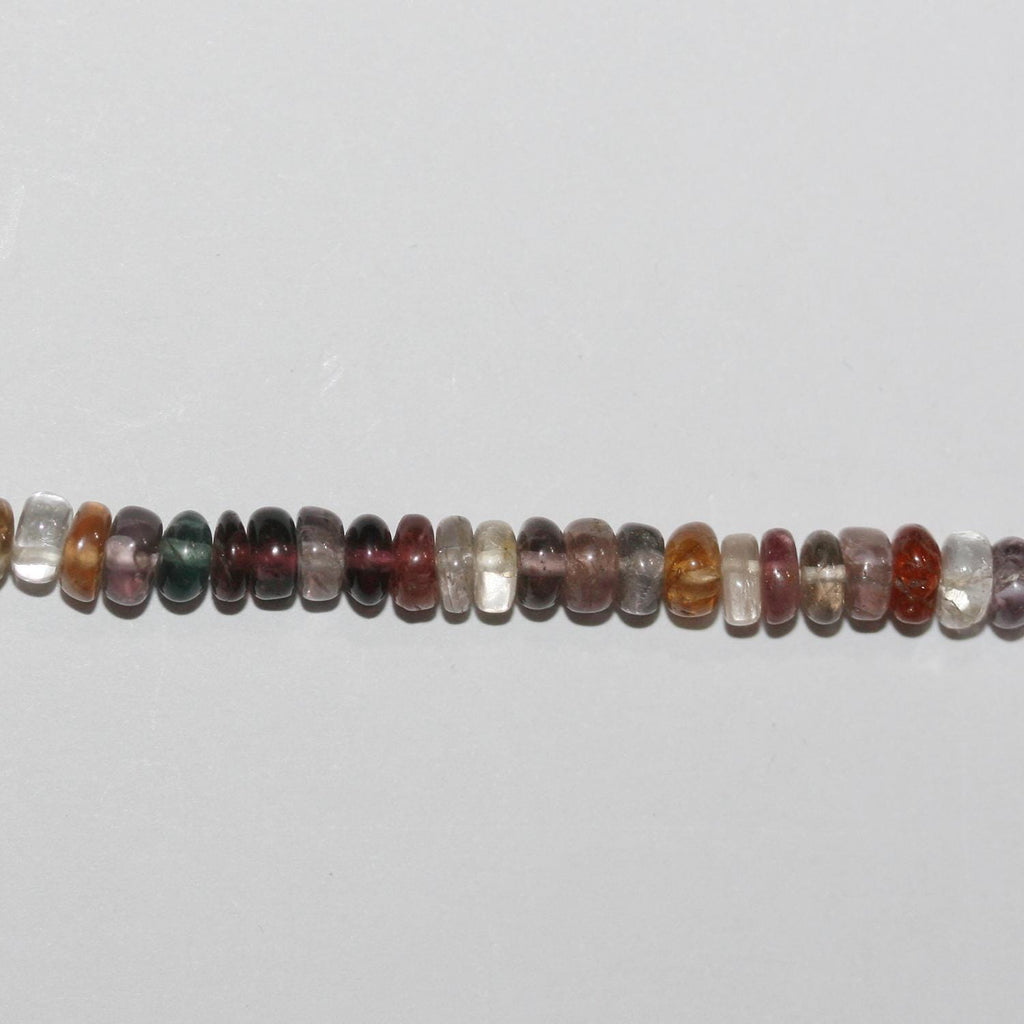 13" St Multicolor Spinel Smooth Rondelle Beads 4x2mm.Approx.-Strand 33cm.