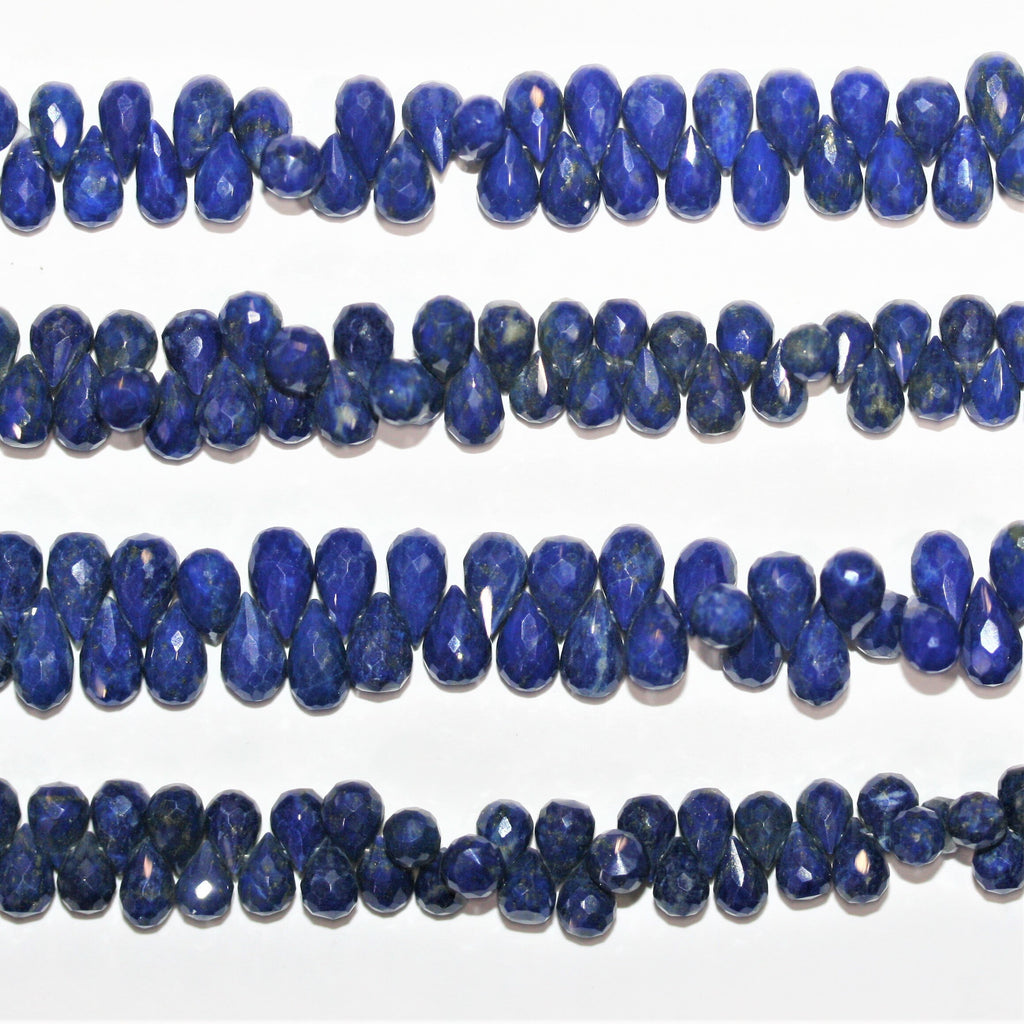 Perles en lapis-lazuli facettées de 8 pouces (environ 7 x 5 mm) - Longueur du fil : 20 cm.