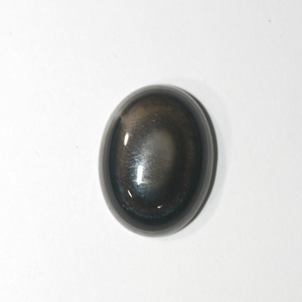 Tibetan Agate Eye Agate Cabochon 15x20mm- Natural One Of A Kind - Black and White