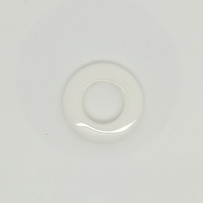 Pendentif rond lisse en agate blanche 20 mm