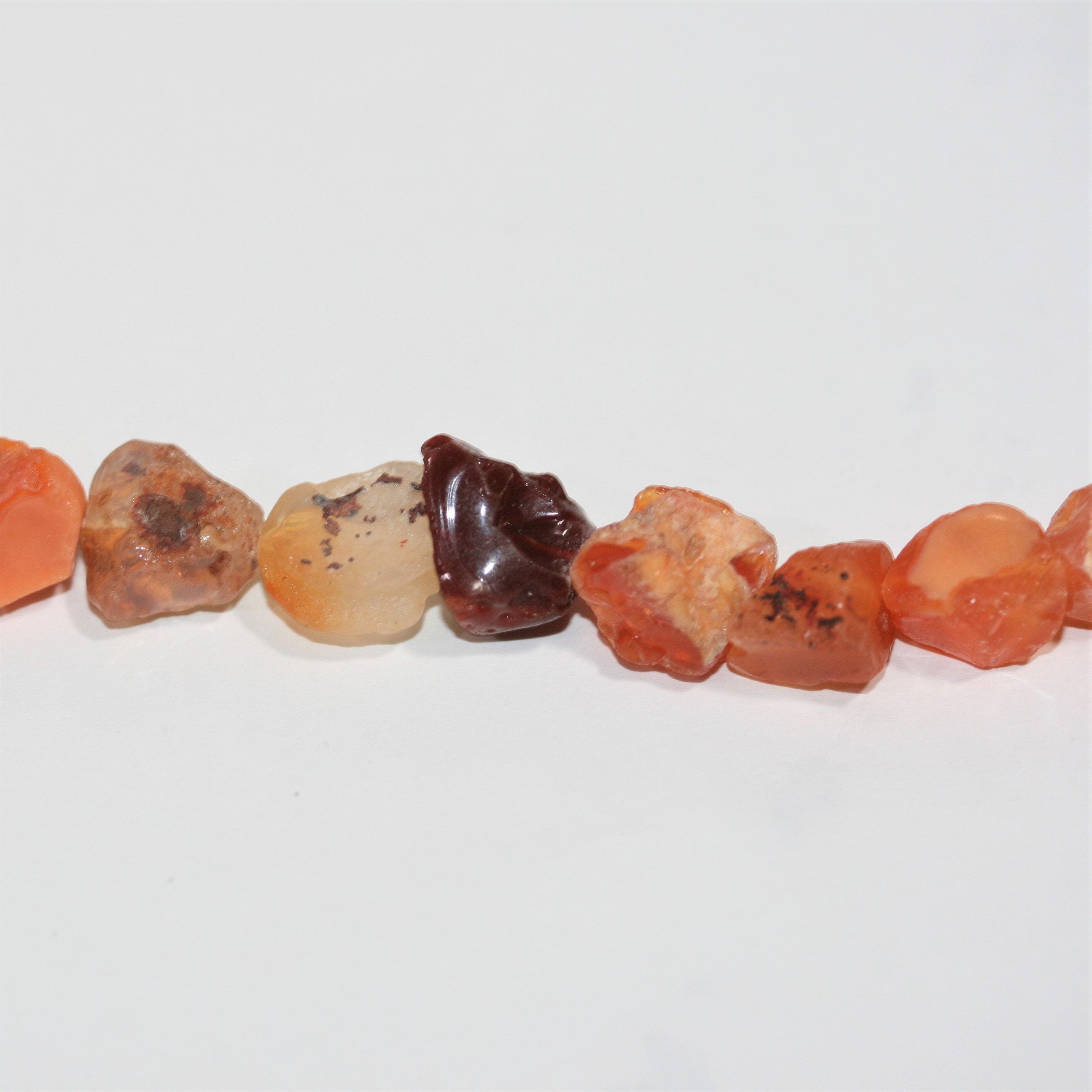 10" St Unpolished Nugget Fire Opal Beads 11mm. Approx.-Strand 25cm