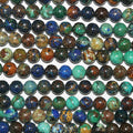 14" St Azurite Smooth Round Beads 6-6.5mm.-Strand 38cm.