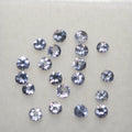 Lot de tanzanites calibrées, facettées, rondes, 2,3 mm (20 pièces).