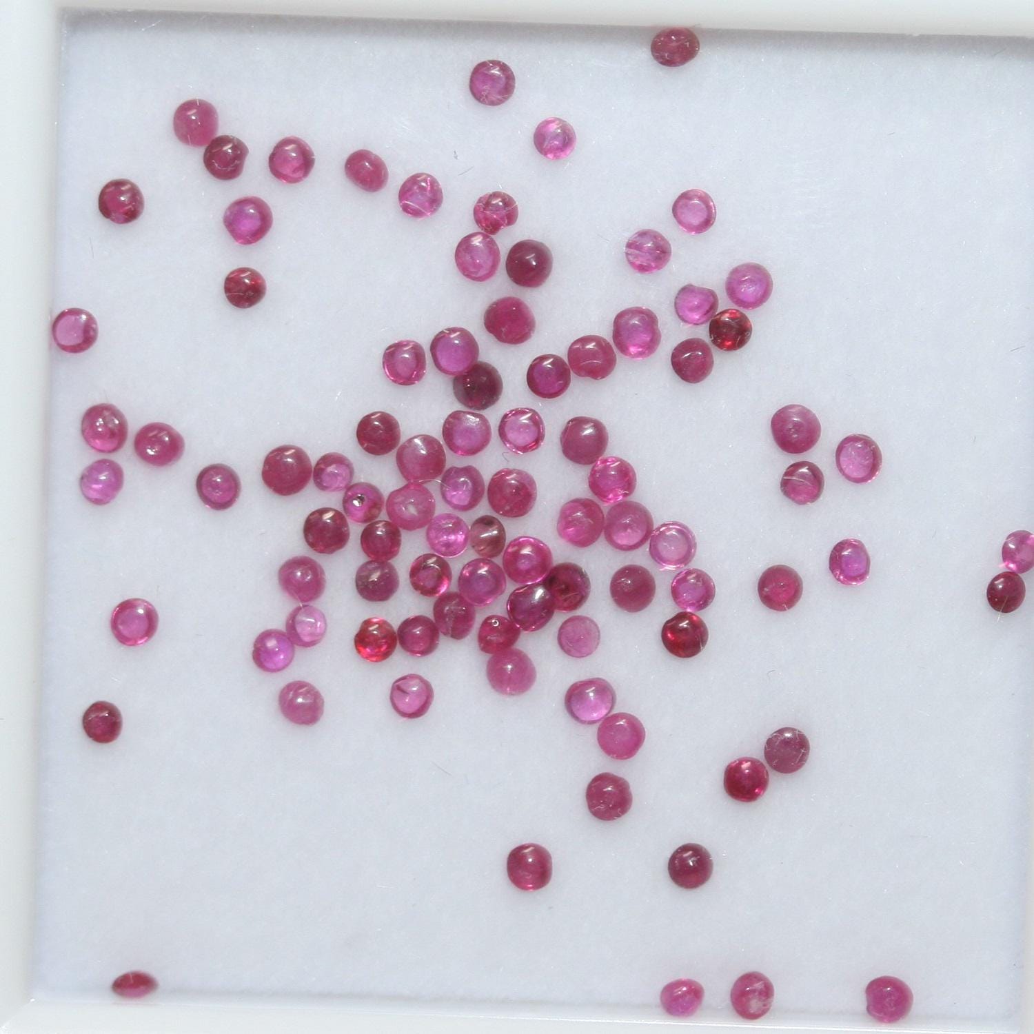 Ruby Round Cabochon Lot 1.5mm.- 2 Carat Lot