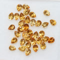 Lot de citrine facettée en forme de goutte 4x3mm. (5CT).