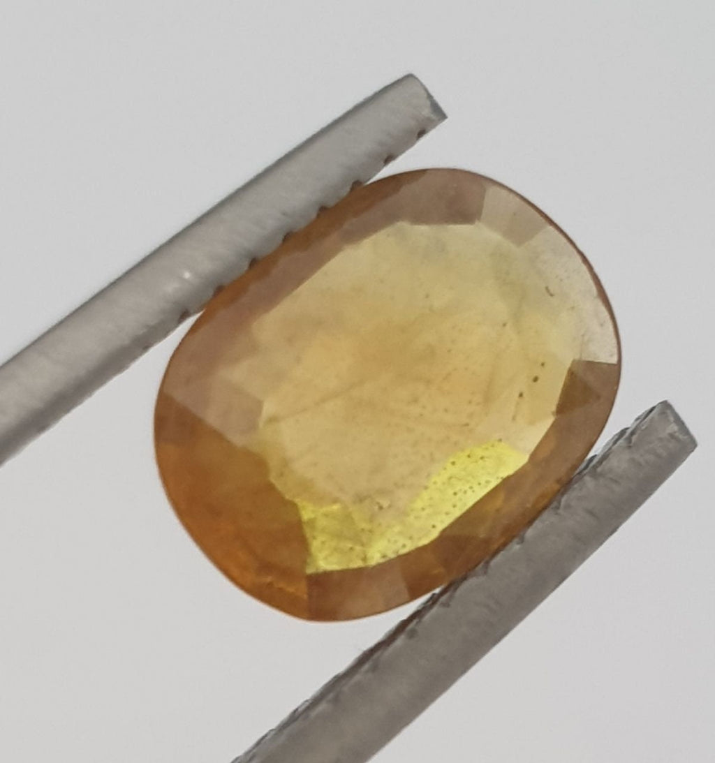 Natural Yellow Sapphire Oval Cut 10x7.3 mm 1.98ct Natural Gemstone Sapphire
