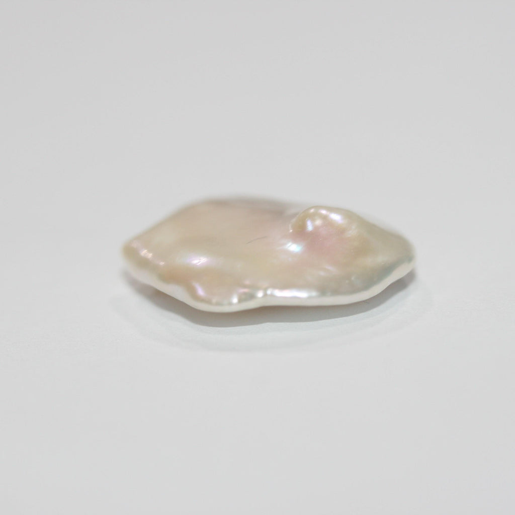 Perla Keshi de agua dulce sin perforar, tamaño grande, AAA, lustre superior, 20,5 x 18 mm. - Perla natural - Precio por unidad - Pendiente de perla - Para engarce