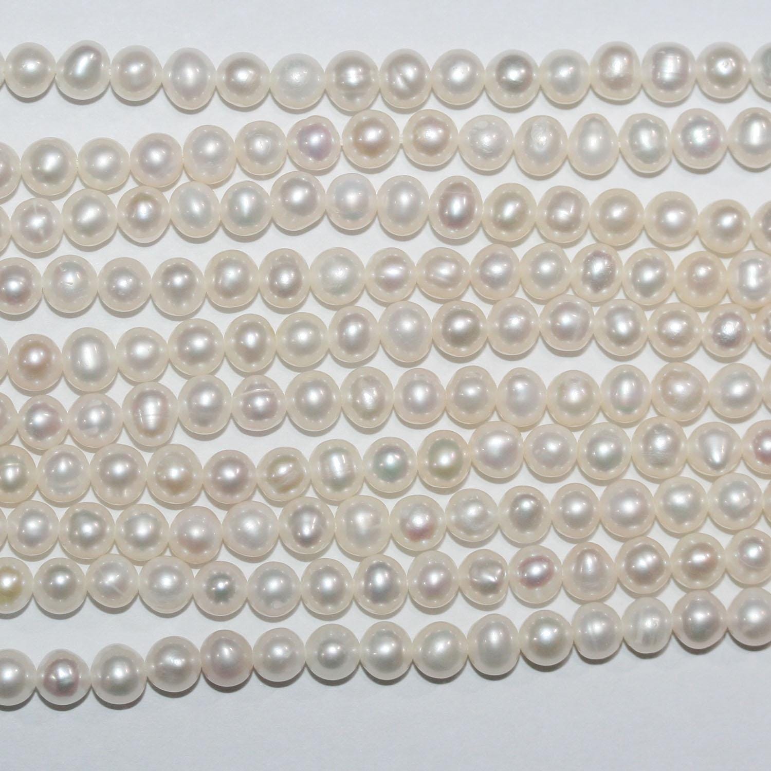 13" St. Fresh Water  Round Pearl 4-4.5mm.-Strand 36cm.-Natural Pearls wholesale Prices
