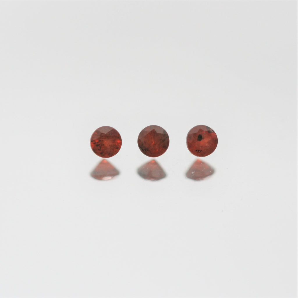 Lot de grenats ronds à facettes de 1,7 mm - Lot de 2 carats
