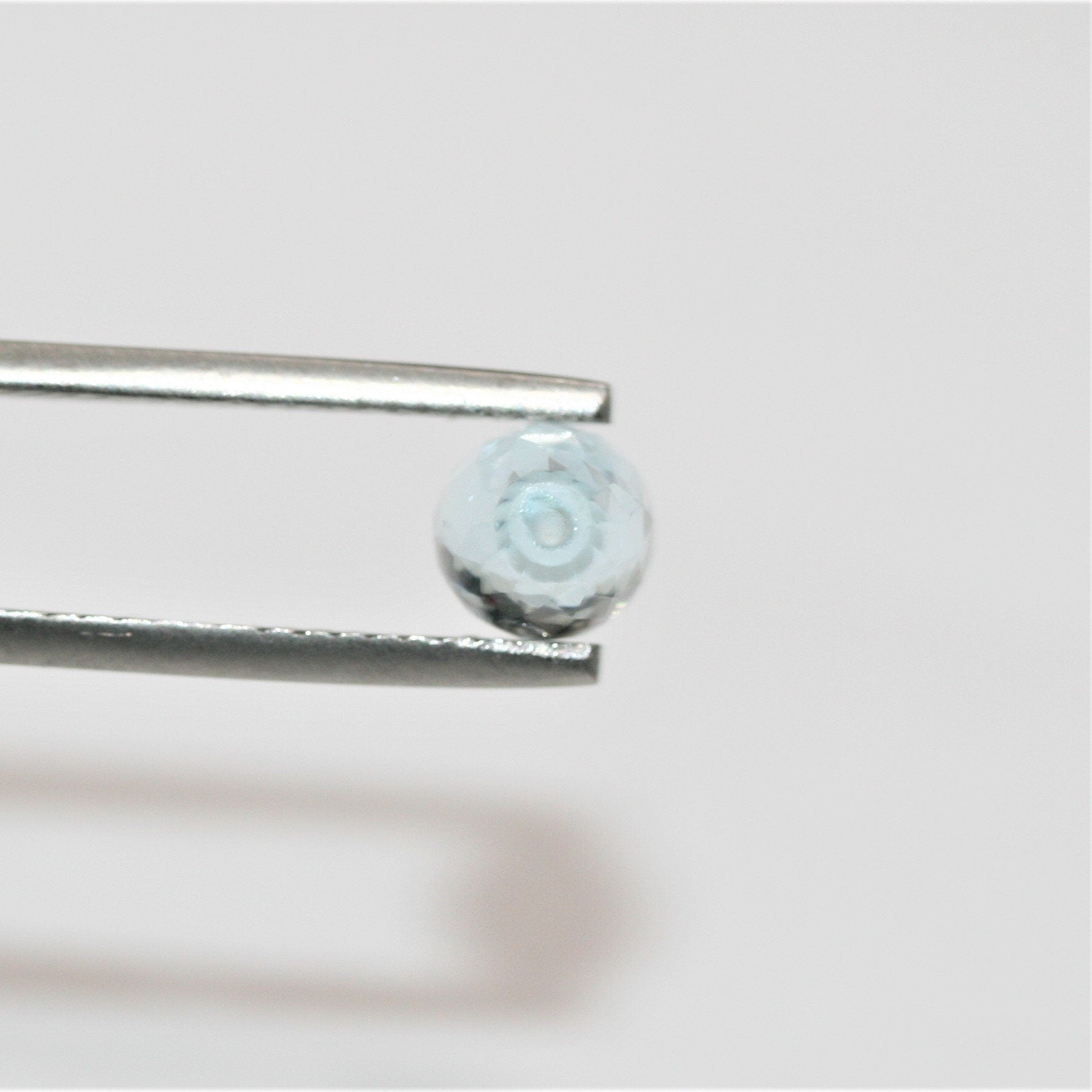 Lote de gotas facetadas de topacio azul cielo perforadas a la mitad, 9 x 6 mm - 1 par