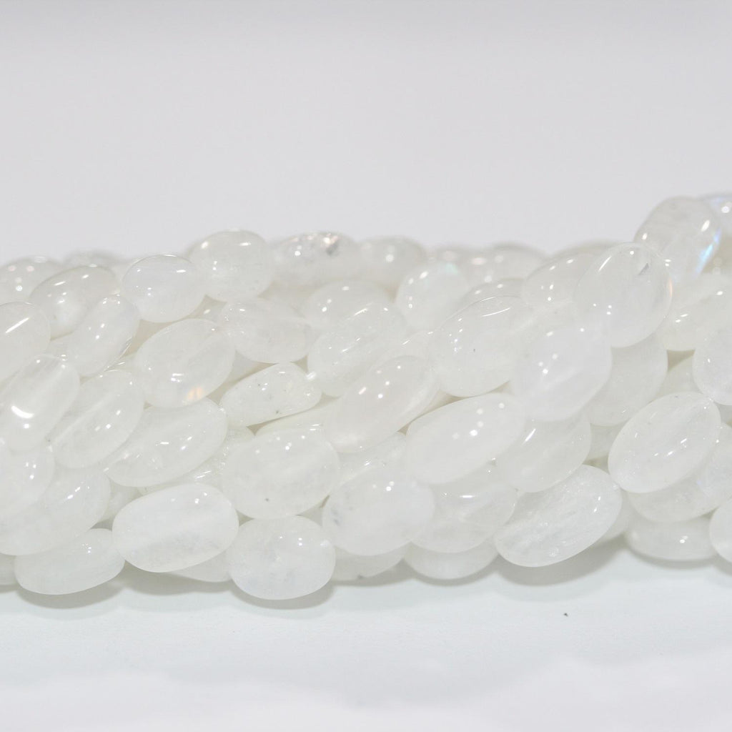 14" St Moonstone Smooth Oval  Beads 7x5mm.Approx.-Strand 37cm.-Item.7215
