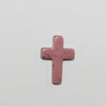 Pendentif croix en rhodonite 18x13mm.