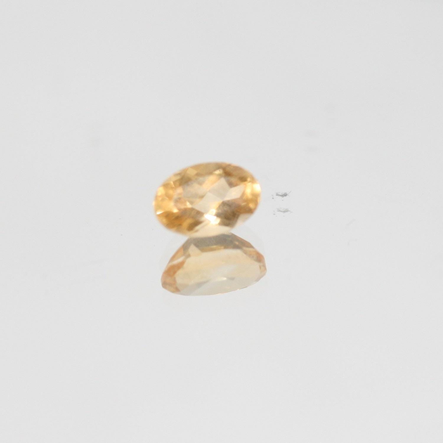 Lot de 15 citrines ovales à facettes de 6 x 4 mm. (15 pièces). - Réf. 637LO