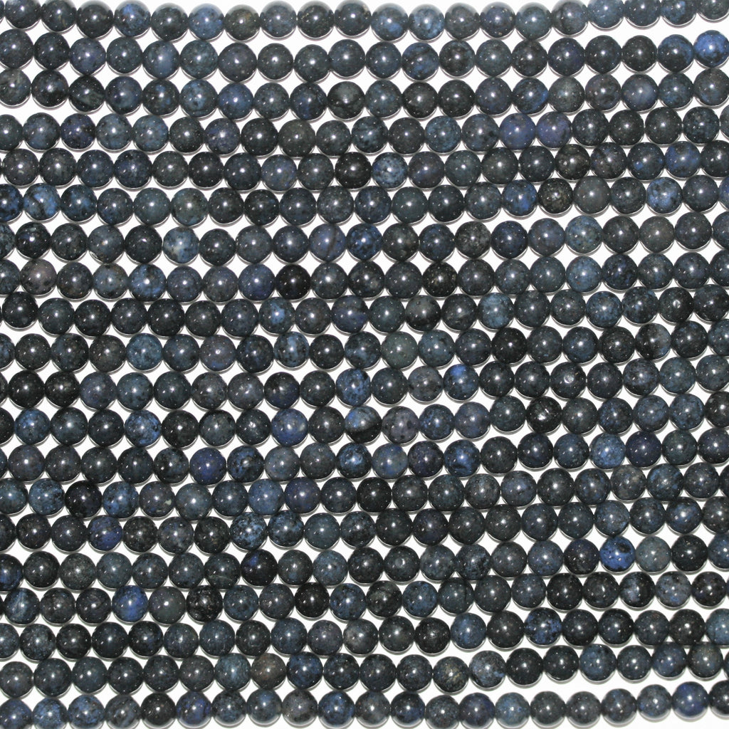 Perles rondes lisses en St. Dumortiérite 15" 6-6,5 mm.- Brin 38 cm.
