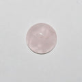 Lote de 6 cabujones redondos de cuarzo rosa de 10 mm. (6 piezas)