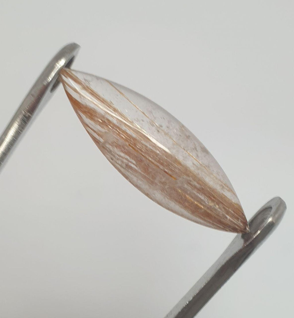 Rutilated Quartz  Marquise  Cabochon 27.5x8.8mm. (6.7ct.)