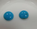 Natural Arizona Turquoise Pair Round Cabochon 6mm.-(2Pcs)