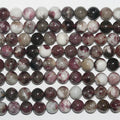 Perles rondes lisses en tourmaline rose St, 8 mm, 15 pouces (38 cm) - Fil de 39 cm