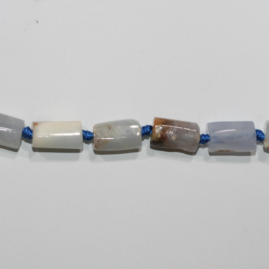 13" St  Calchedony Smooth Barrel Beads 14x8mm. Approx.-Strand 37cm