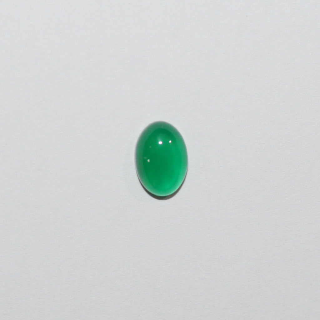 Lote de 16 cabujones ovalados de ágata verde de 7 x 5 mm (16 piezas).