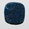 Lote de 2 cabujones cuadrados de ágata drusa azul (2 unidades) de 25 mm
