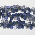 Perles en iolite facettées de 22 cm (9 po) - 9 x 6 mm - Fil de 22 cm