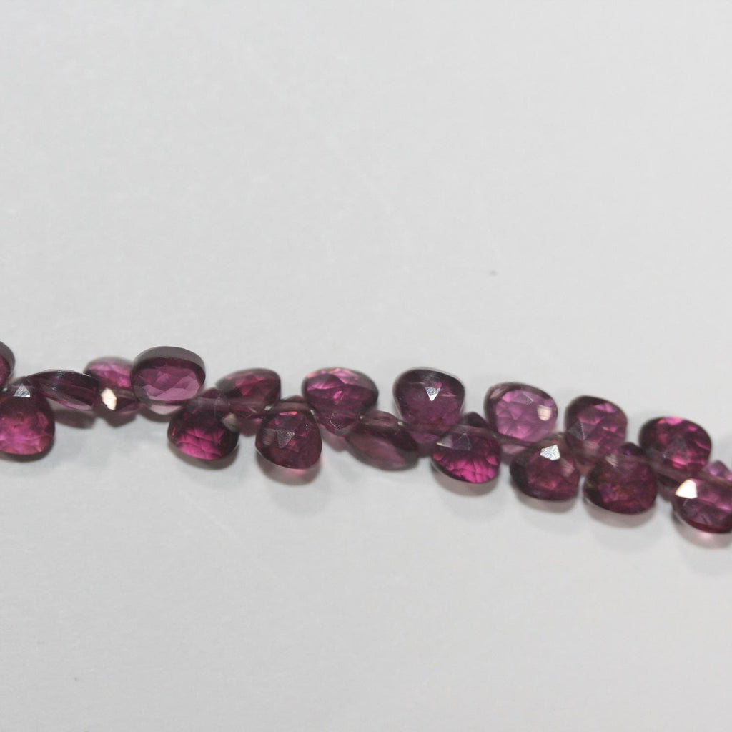 Cuentas facetadas de rodolita y granate de 8" (4-5 mm). Aprox. - Hilo de 20 cm. - Artículo 14950