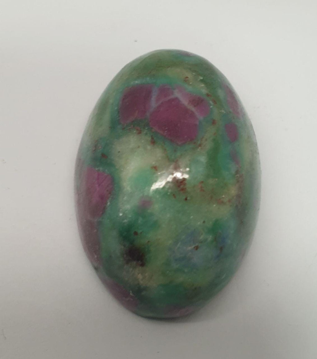Big Natural Ruby Fuchsite Oval Cabochon 30x20mm 74.13ct- Top Quality