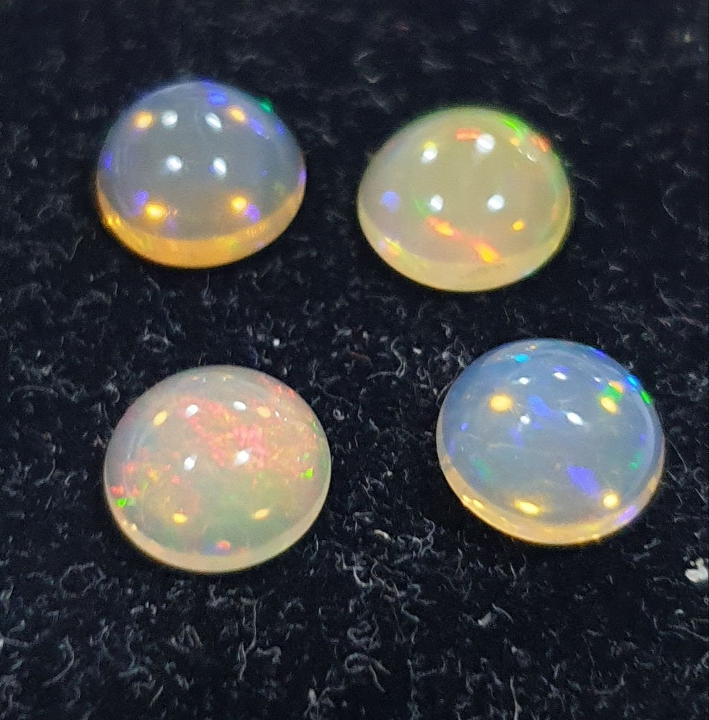 Wello Ethiopian Opal Lot Round Cabochon 7mm. (4pcs)  -Gemstone Parcels-Loose Stones Wholesale Price