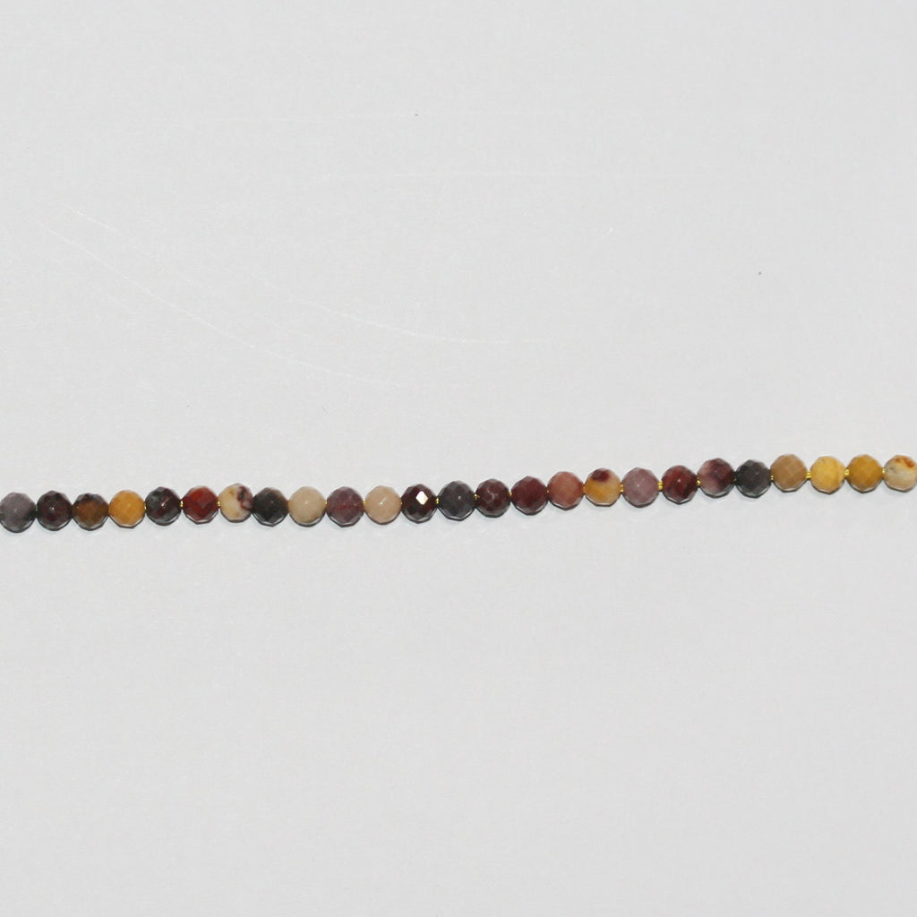 Perles rondes à facettes en St. Mookaite, 3 mm, 15 pouces (38 cm) - Fil de 39 cm