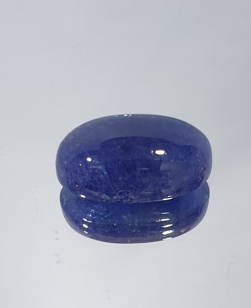 Cabochon ovale de tanzanite de grande taille, 14 mm (22,2 x 14,1 mm), 28,67 ct - Pierre précieuse naturelle - Couleur profonde