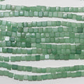 15" St Aventurine Smooth Cube Beads 4mm.-String 39cm.